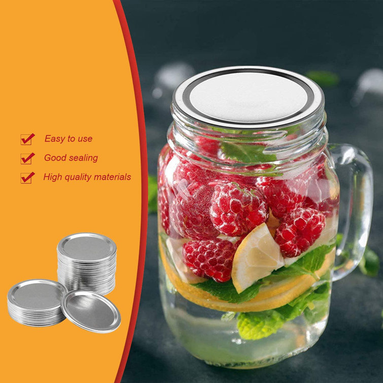 Homeika 86Mm Wide Mouth Canning Lids, Mason Canning Jar Lids Fits For